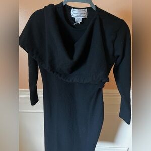 adrienne vittadini midi dress 100% wool petite dress wrap scarf dupatta vintage